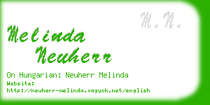 melinda neuherr business card